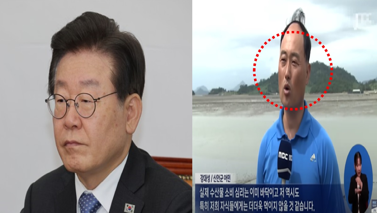 "내 자식 수산물 안먹일 것".. 인터뷰한 신안군 어민의 진짜 정체 밝혀지자 국민의 힘은 분노했다